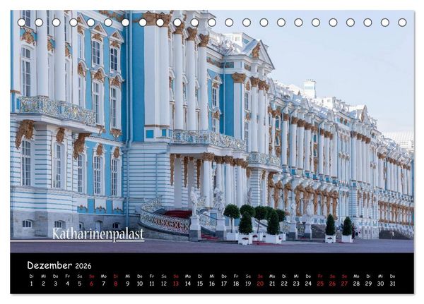 Produktbild: Von Moskau nach St. Petersburg (Tischkalender 2026 DIN A5 quer), CALVENDO Monatskalender