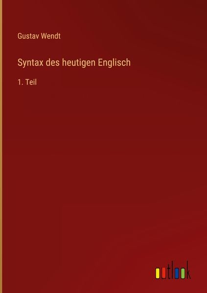 Produktbild: Syntax des heutigen Englisch