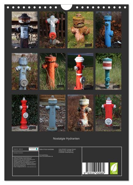 Produktbild: Nostalgie Hydranten (Wandkalender 2026 DIN A4 hoch), CALVENDO Monatskalender