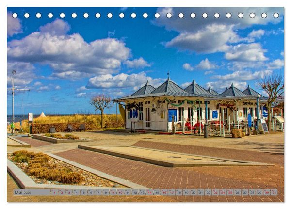 Produktbild: Das Kaiserbad Ahlbeck &ndash; Augenblicke eines Apriltages von der Ostseeinsel Usedom (Tischkalender 2026 DIN A5 quer), CALVENDO Monatskalender