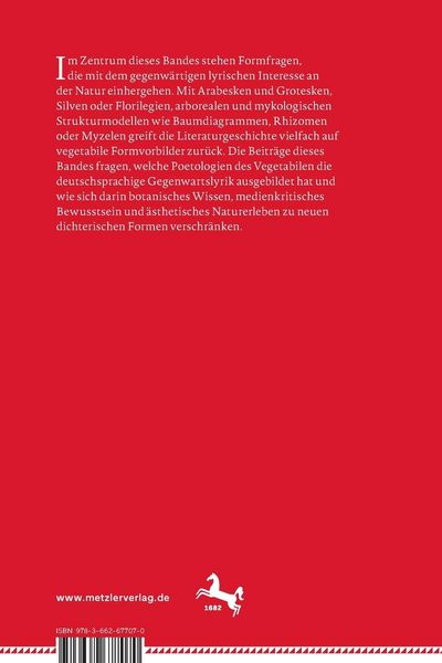 Produktbild: Bl&uuml;tenlesen. Poetiken des Vegetabilen in der Gegenwartslyrik