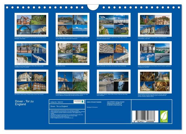 Produktbild: Dover - Tor zu England (Wandkalender 2026 DIN A4 quer), CALVENDO Monatskalender