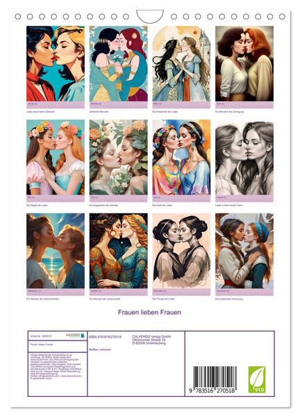 Produktbild: Frauen lieben Frauen (Wandkalender 2026 DIN A4 hoch), CALVENDO Monatskalender