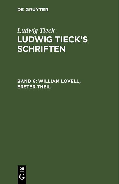 Produktbild: William Lovell, Erster Theil