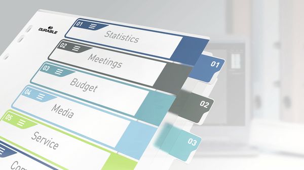 Produktbild: Durable 679527 Register DIN A4+ 1-10 Mehrfarbig 10 Registerbl&auml;tter 679527