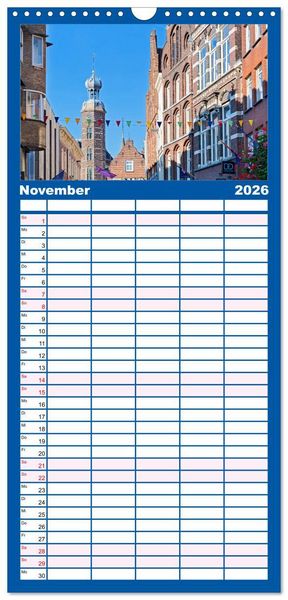 Produktbild: Familienplaner 2026 - Venlo mit 5 Spalten (Wandkalender, 21 x 45 cm) CALVENDO