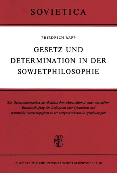 Produktbild: Gesetz und Determination in der Sowjetphilosophie