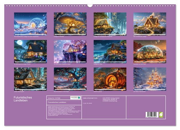 Produktbild: Futuristisches Landleben (Wandkalender 2026 DIN A2 quer), CALVENDO Monatskalender