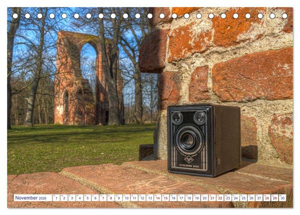 Produktbild: Alte Fotoapparate, Augenzeugen der Zeit (Tischkalender 2026 DIN A5 quer), CALVENDO Monatskalender