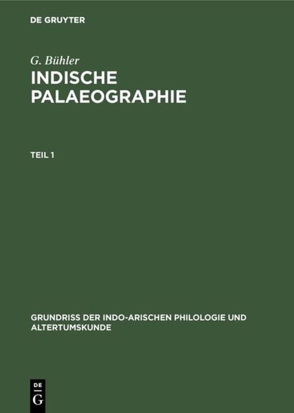 Produktbild: Indische Palaeographie