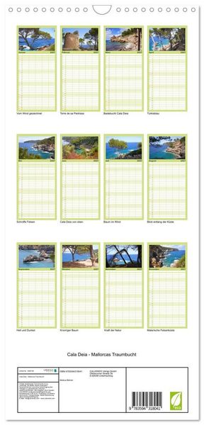 Produktbild: Familienplaner 2027 - Cala Deia - Mallorcas Traumbucht mit 5 Spalten (Wandkalender, 21 x 45 cm) CALVENDO