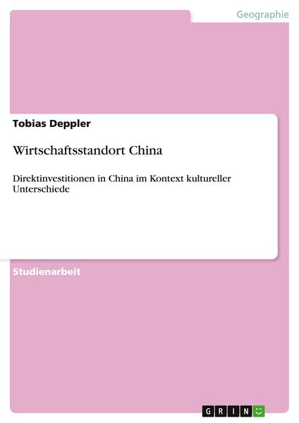 Produktbild: Wirtschaftsstandort China