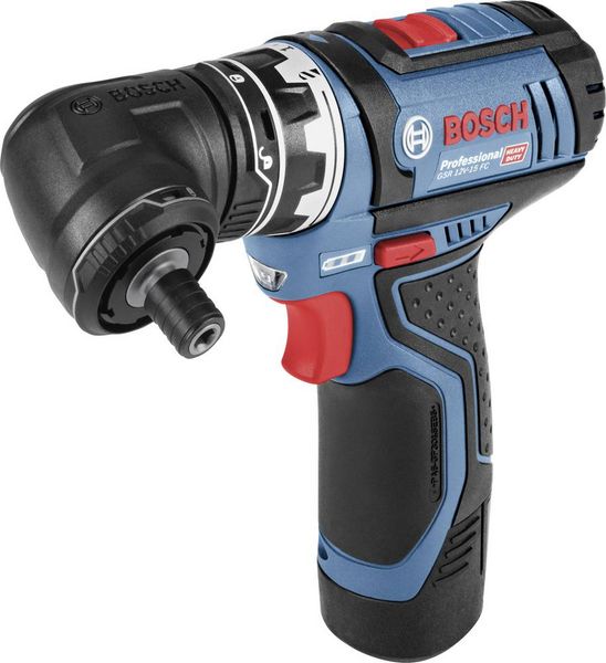 Produktbild: Bosch Professional GSR 12V-15 FlexiClick 06019F6000 Akku-Bohrschrauber 12 V 2 Ah Li-Ion inkl. 2. Akku, inkl. Ladeger&auml;t, mit Zubeh&ouml;r, inkl. Koffer