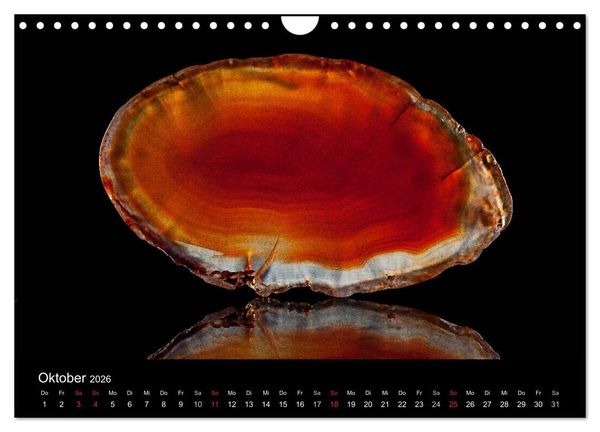 Produktbild: Leuchtende Achate (Wandkalender 2026 DIN A4 quer), CALVENDO Monatskalender