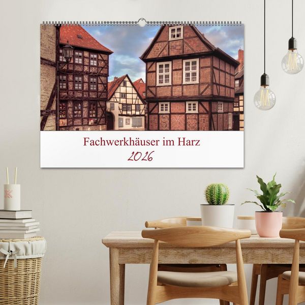 Produktbild: Fachwerkh&auml;user im Harz (Wandkalender 2026 DIN A2 quer), CALVENDO Monatskalender