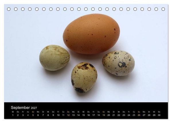 Produktbild: ei.ei.ei &ndash; Fotografische Gedanken zum Ei (Tischkalender 2027 DIN A5 quer), CALVENDO Monatskalender