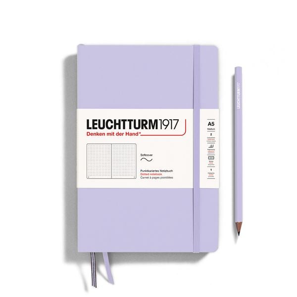 Produktbild: LEUCHTTURM1917 Notizbuch Medium (A5), Softcover, 123 nummerierte Seiten, Lilac, dotted