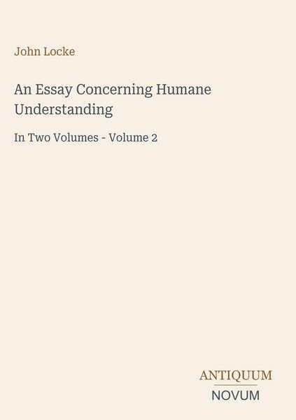Produktbild: An Essay Concerning Humane Understanding