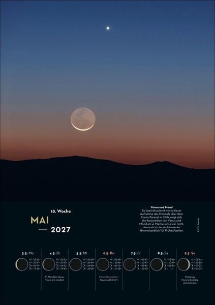 Produktbild: KOSMOS Himmelsjahr Wochen-Kulturkalender 2027 - Der Wandkalender f&uuml;r jede Woche