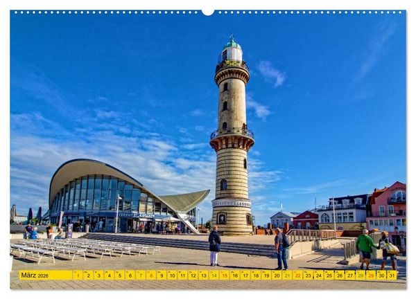 Produktbild: Seebad Warnem&uuml;nde - Sehnsuchtsort an der Ostsee (hochwertiger Premium Wandkalender 2026 DIN A2 quer), Kunstdruck in Hochglanz