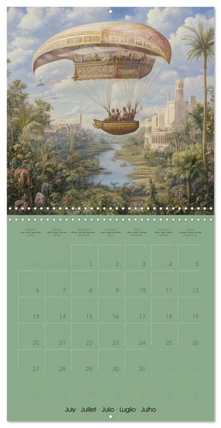 Produktbild: Flying through ancient history with AI (Wall Calendar 2026 12 &times; 12 Inch) CALVENDO 12 Month Wall Calendar
