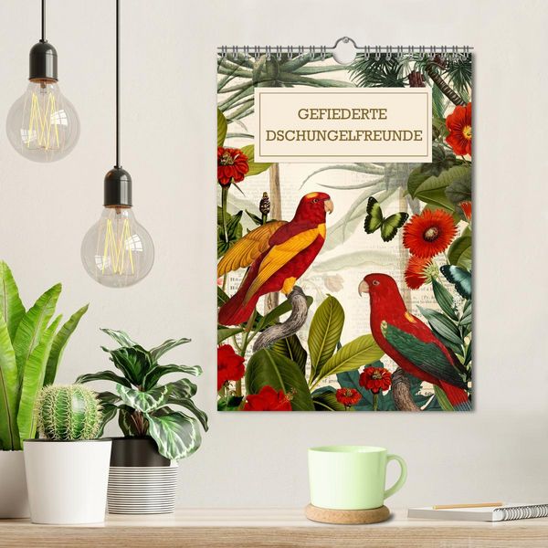 Produktbild: Gefiederte Dschungelfreunde (Wandkalender 2026 DIN A4 hoch), CALVENDO Monatskalender