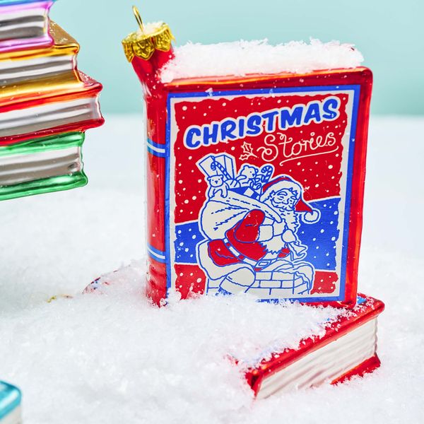 Figurative Buchkugel Glas "Christmas Stories"