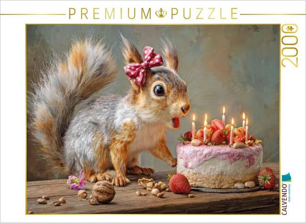 CALVENDO Puzzle Eichhörnchenliebe | 2000 Teile Lege-Größe 90x67cm Foto-Puzzle für glückliche Stunden