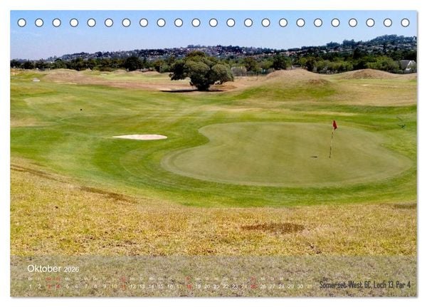 Produktbild: Golfpl&auml;tze Kapstadt - Cape Winelands und Overberg (Tischkalender 2026 DIN A5 quer), CALVENDO Monatskalender