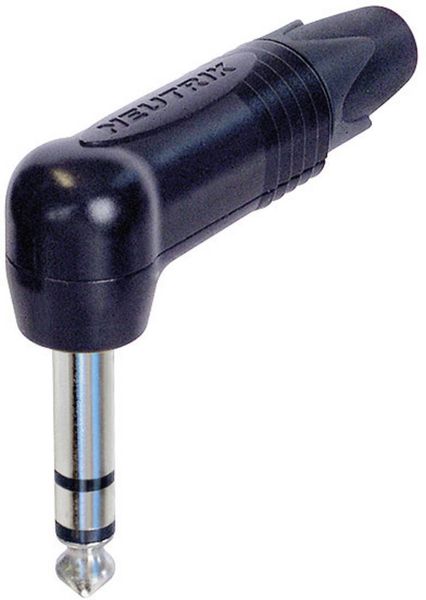 Produktbild: Neutrik NP3RX-BAG Klinken-Steckverbinder 6.35 mm Stecker, gewinkelt Polzahl: 3 Stereo Schwarz 1 St.