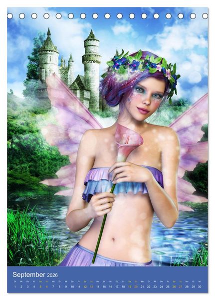 Produktbild: Fantasy Lichtwesen (Tischkalender 2026 DIN A5 hoch), CALVENDO Monatskalender
