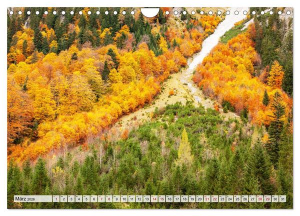 Produktbild: Herbstflammen im Karwendel- und Wettersteingebirge (Wandkalender 2026 DIN A4 quer), CALVENDO Monatskalender