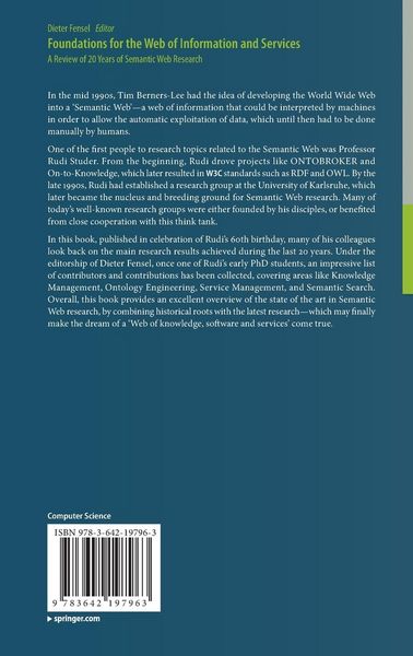 Produktbild: Foundations for the Web of Information and Services