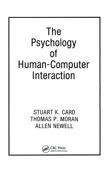 Produktbild: The Psychology of Human-Computer Interaction