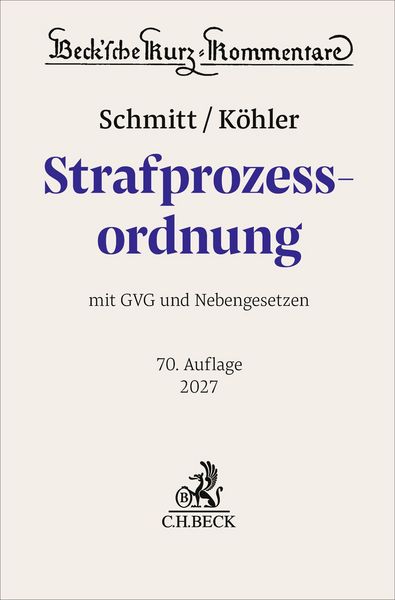 Produktbild: Strafprozessordnung. StPO