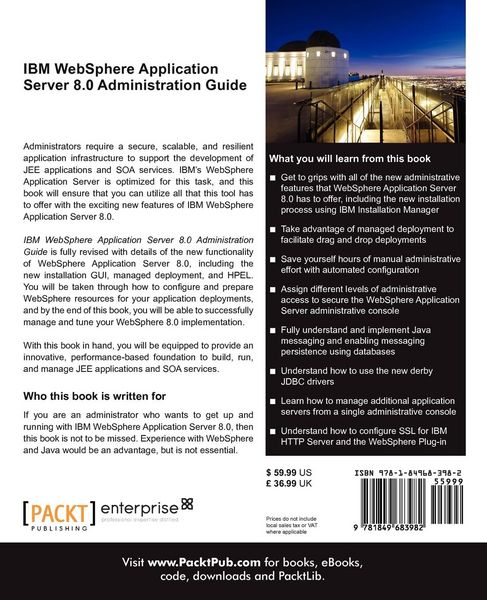 Produktbild: IBM Websphere Application Server 8.0 Administration Guide