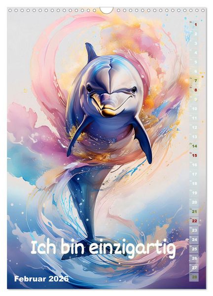 Produktbild: Ich bin stark - Ein tierischer Affirmationskalender (Wandkalender 2026 DIN A3 hoch), CALVENDO Monatskalender