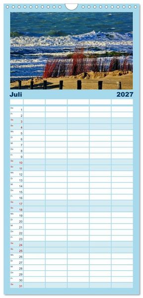 Produktbild: Familienplaner 2027 - Texel &ndash; Eine Insel die verzaubert mit 5 Spalten (Wandkalender, 21 x 45 cm) CALVENDO
