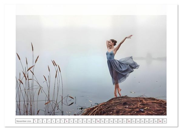Produktbild: Fl&uuml;gel aus Licht - Ballett in der Poesie der Natur (Wandkalender 2026 DIN A3 quer), CALVENDO Monatskalender
