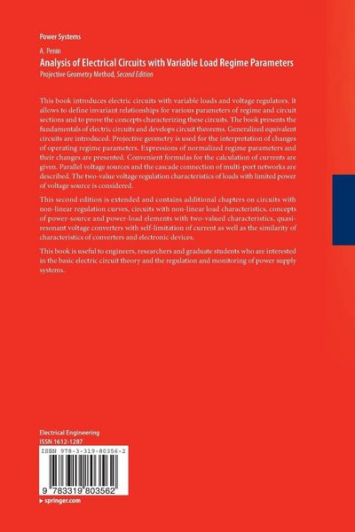 Produktbild: Analysis of Electrical Circuits with Variable Load Regime Parameters