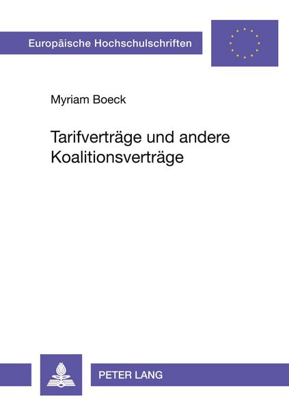 Produktbild: Tarifvertr&auml;ge und andere Koalitionsvertr&auml;ge