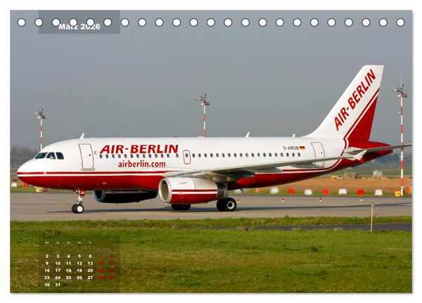 Produktbild: In Memoriam Air Berlin (Tischkalender 2026 DIN A5 quer), CALVENDO Monatskalender