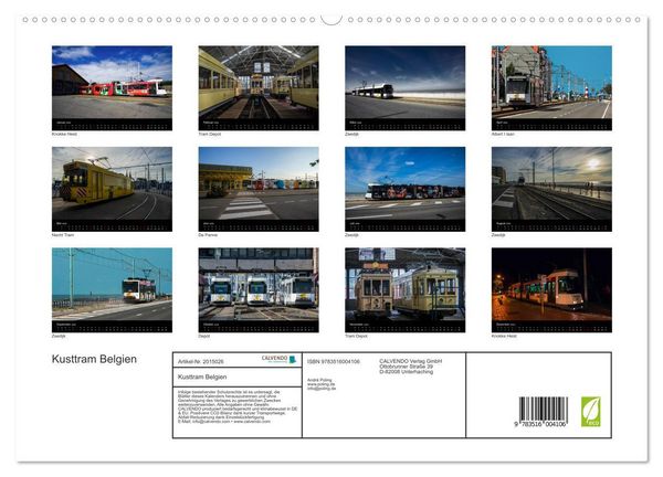 Produktbild: Kusttram Belgien (hochwertiger Premium Wandkalender 2026 DIN A2 quer), Kunstdruck in Hochglanz