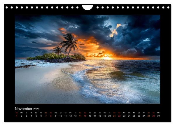 Produktbild: Paradiesische Inselwelten (Wandkalender 2026 DIN A4 quer), CALVENDO Monatskalender