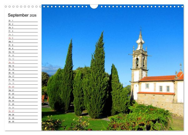 Produktbild: Jakobsweg - Camino Portugues Central (Wandkalender 2026 DIN A3 quer), CALVENDO Monatskalender