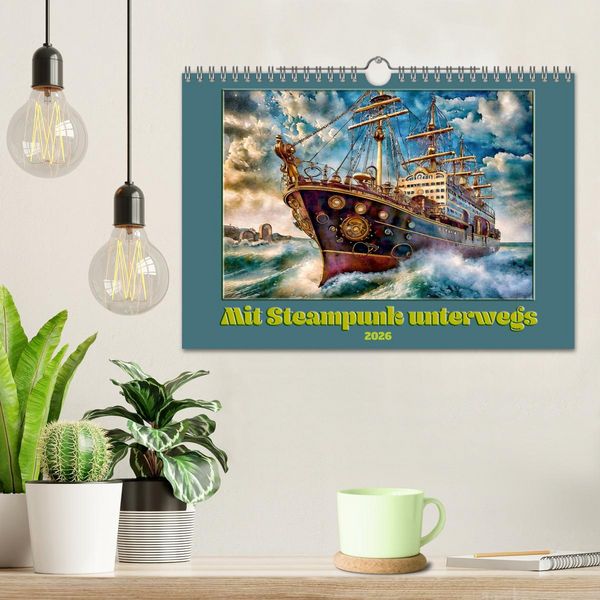 Produktbild: Mit Steampunk unterwegs (Wandkalender 2026 DIN A4 quer), CALVENDO Monatskalender