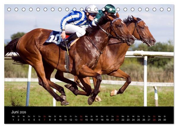 Produktbild: Faszination Galopprennen in Baden-Baden (Tischkalender 2026 DIN A5 quer), CALVENDO Monatskalender