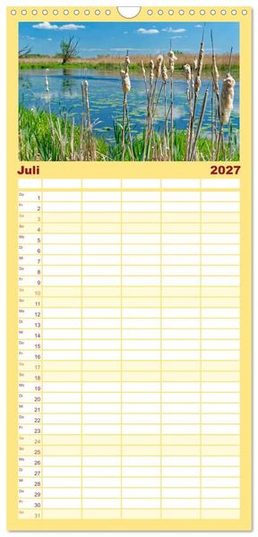 Produktbild: Familienplaner 2027 - Nationalpark Unteres Odertal mit 5 Spalten (Wandkalender, 21 x 45 cm) CALVENDO