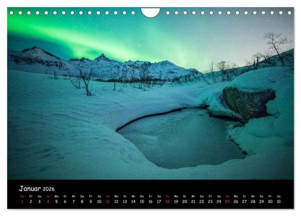 Produktbild: Nordlichtkalender (Wandkalender 2026 DIN A4 quer), CALVENDO Monatskalender