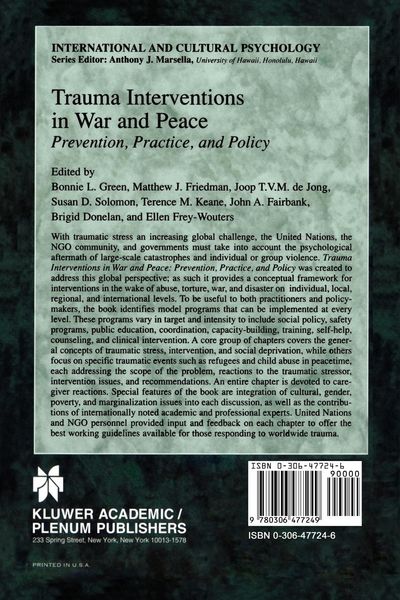 Produktbild: Trauma Interventions in War and Peace